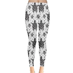 Black Sea Turtles Pattern Leggings by CoolDesigns
