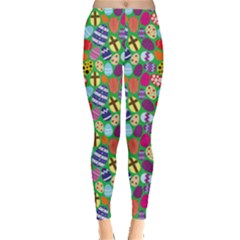 Colorful Various Color Easter Eggs Design Pattern Leggings by CoolDesigns