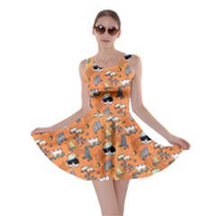 Hiphop Cat Orange Skater Dress by CoolDesigns