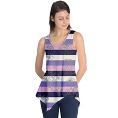 Pink Stripes Sleeveless Tunic Top by CoolDesigns