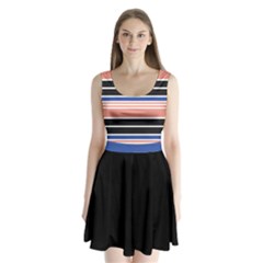Pink Stripes Split Back Mini Dress  by CoolDesigns