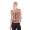 Red Pattern With Strawberries Graphic Stylized Drawing Spathetti Strap Top View2