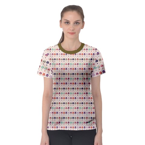 Brown Hot Air Balloon Pattern Women s Sport Mesh Tee by CoolDesigns