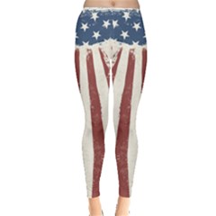 Vintage Design American Flag Leggings by CoolDesigns