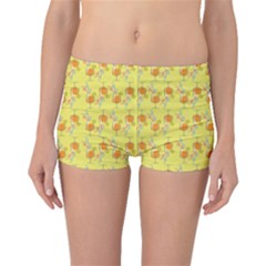 Yellow Pattern Tropical Cocktails Boyleg Bikini Bottoms by CoolDesigns