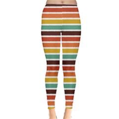Colorful Horizontal Stripes Pattern Leggings by CoolDesigns