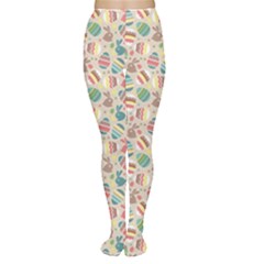 Green Easter Eggs Rabbits Holidays Patterm Tights by CoolDesigns