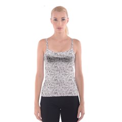 Gray Elegant Flowers In Bloom Fancy Spathetti Strap Top by CoolDesigns