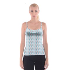 Blue Umbrella Pattern Design Spathetti Strap Top by CoolDesigns