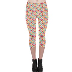 Colorful Bunch Of Colorful Balloons Pattern Capri Leggings by CoolDesigns