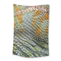 Macro Of Chameleon Skin Texture Background Small Tapestry by Simbadda
