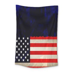 Grunge American Flag Background Small Tapestry by Nexatart