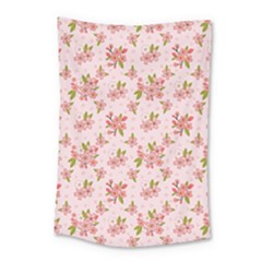 Beautiful Hand Drawn Flowers Pattern Small Tapestry by TastefulDesigns