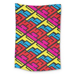 Color Red Yellow Blue Graffiti Large Tapestry by Mariart