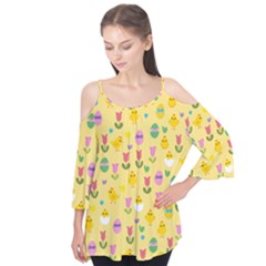 Easter - Chick And Tulips Flutter Tees