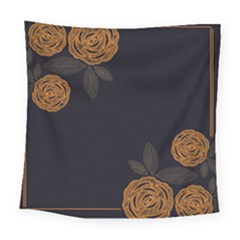 Floral Roses Seamless Pattern Vector Background Square Tapestry (large) by Nexatart
