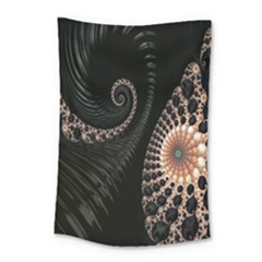 Fractal Black Pearl Abstract Art Small Tapestry by Nexatart