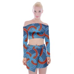 Svadebnik Symbol Slave Patterns Off Shoulder Top With Skirt Set by Nexatart
