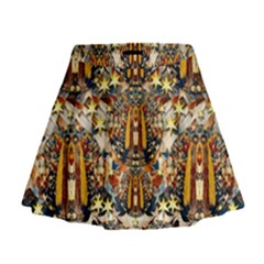Lady Panda Goes Into The Starry Gothic Night Mini Flare Skirt