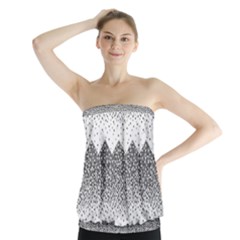 Original Plaid Chevron Wave Strapless Top by Mariart
