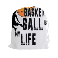 Basketball Is My Life Drawstring Pouches (xxl) by Valentinaart