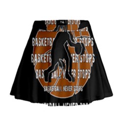 Basketball Never Stops Mini Flare Skirt by Valentinaart