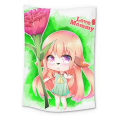 Happy Mother s Day Furry Girl Large Tapestry by Catifornia