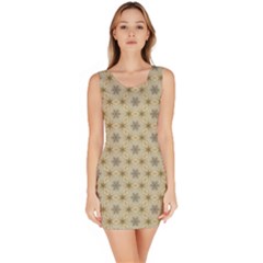 Star Basket Pattern Basket Pattern Sleeveless Bodycon Dress by Nexatart