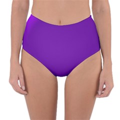 Kellytvgear Black And Purple Reversible High-waist Bikini Bottoms by Kellytvgear