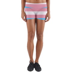 Trans Pride Yoga Shorts by Crayonlord