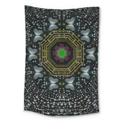 Leaf Earth And Heart Butterflies In The Universe Large Tapestry by pepitasart
