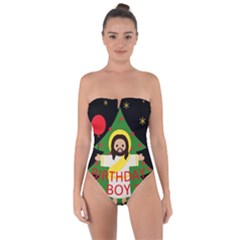 Jesus - Christmas Tie Back One Piece Swimsuit by Valentinaart