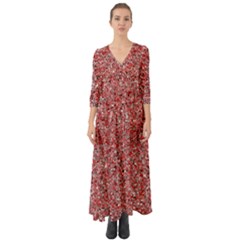 Pattern Button Up Boho Maxi Dress by gasi