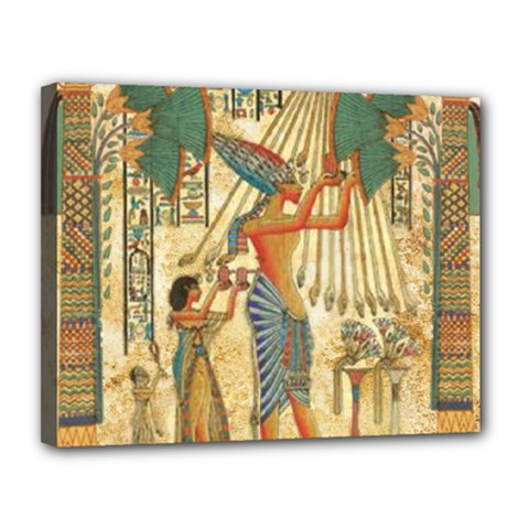 Egyptian Man Sun God Ra Amun Canvas 14  X 11 