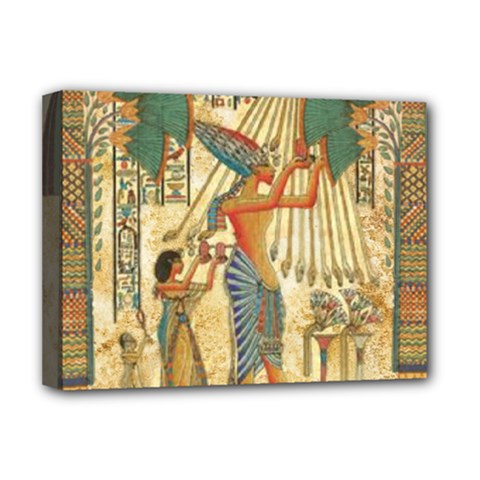 Egyptian Man Sun God Ra Amun Deluxe Canvas 16  X 12  