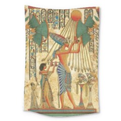 Egyptian Man Sun God Ra Amun Large Tapestry by Celenk
