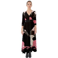 Scorpio Girl Button Up Boho Maxi Dress