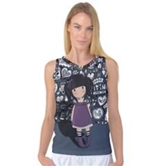 Dolly Girl In Purple Women s Basketball Tank Top by Valentinaart