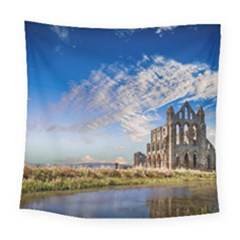 Ruin Church Ancient Architecture Square Tapestry (large) by Celenk