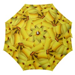 Yellow Banana Fruit Vegetarian Natural Straight Umbrellas by Celenk