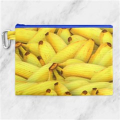 Yellow Banana Fruit Vegetarian Natural Canvas Cosmetic Bag (xl) by Celenk