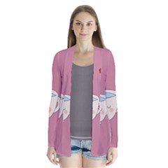 Cute Tea Drape Collar Cardigan by Valentinaart