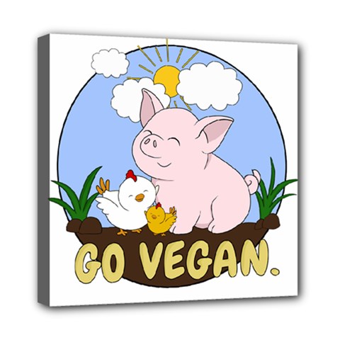 Go Vegan - Cute Pig And Chicken Multi Function Bag	