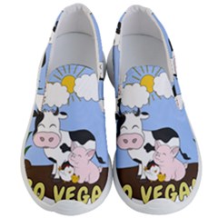 Friends Not Food - Cute Pig And Chicken Men s Lightweight Slip Ons