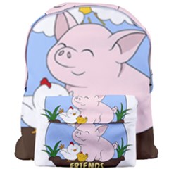 Friends Not Food - Cute Pig And Chicken Giant Full Print Backpack