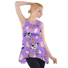 The Farm Pattern Side Drop Tank Tunic