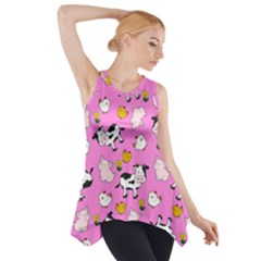 The Farm Pattern Side Drop Tank Tunic