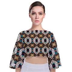 Pattern-17 Tie Back Butterfly Sleeve Chiffon Top