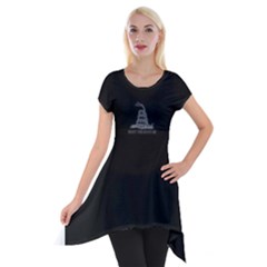 Gadsden Flag Don t Tread On Me Short Sleeve Side Drop Tunic by snek
