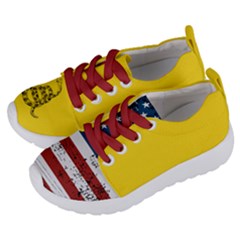 Gadsden Flag Don t Tread On Me Kids  Lightweight Sports Shoes by snek